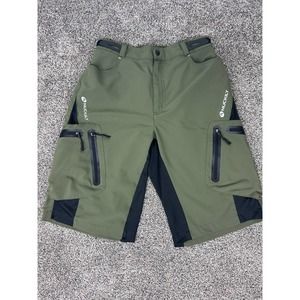 Knuckily Mens Cycling Shorts Olive Green Adjustable waist.